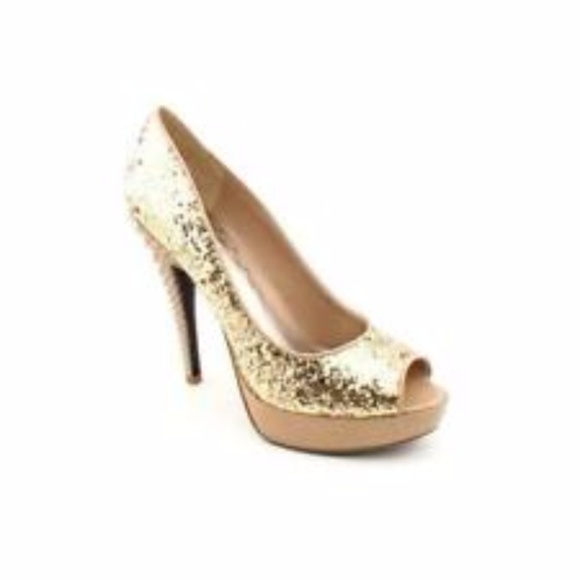 RACHEL Rachel Roy Shoes - Rachel Roy Larence Gold Heels